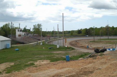 Thunderbird Raceway - Track And Grandstand From Water Winter Wonderland